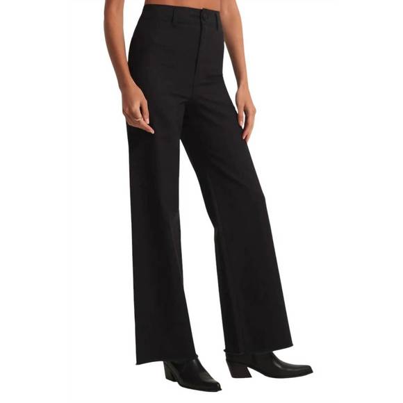 NEW Z SUPPLY rilynn twill pants in black - Picture 4 of 5